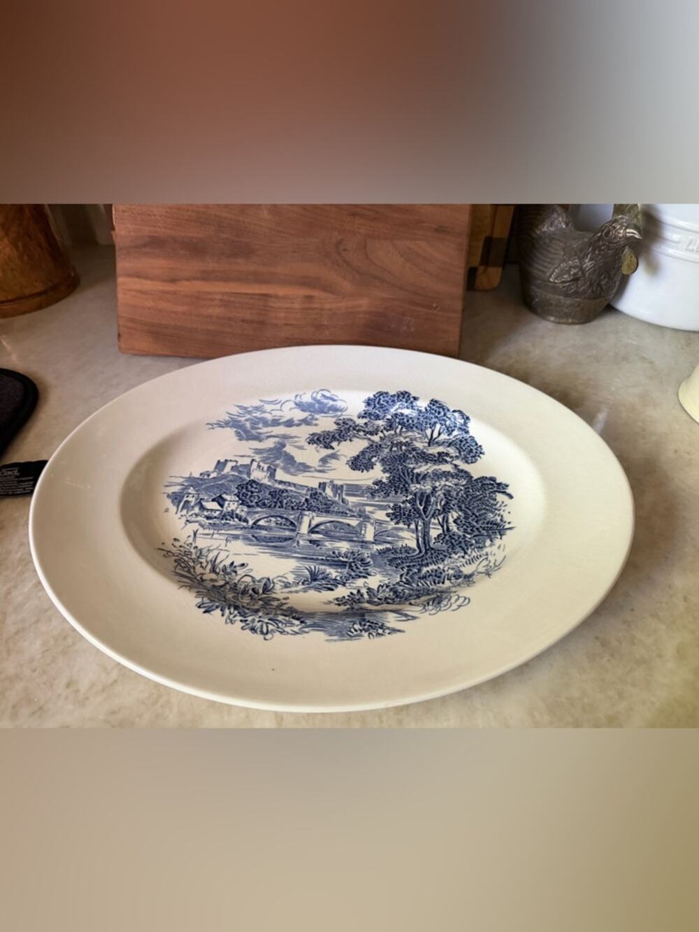 Vintage Enoch Wedgwood “countryside”ironstone platter